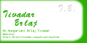 tivadar brlaj business card